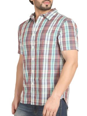 brown cotton casual shirt - 12082490 - Standard Image - 2