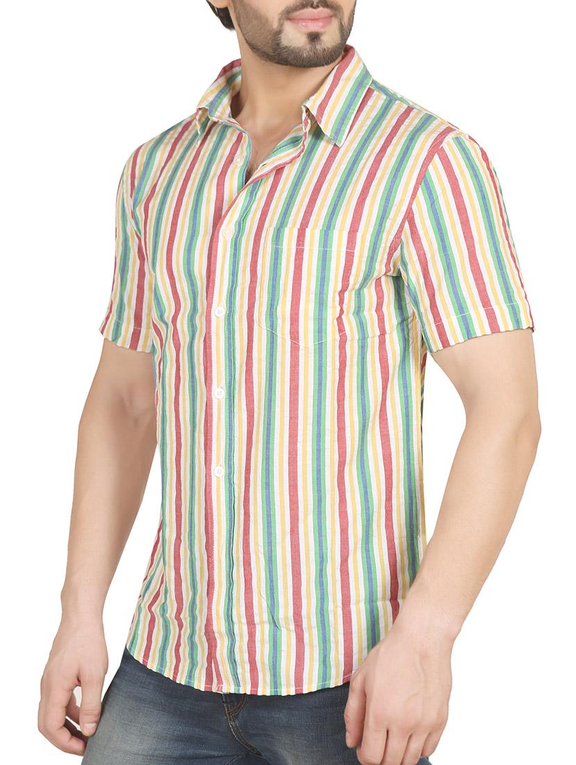 multi colored cotton casual shirt - 12082502 - Zoom Image - 2