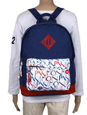 blue canvas backpack - 12083069 - Standard Image - 6