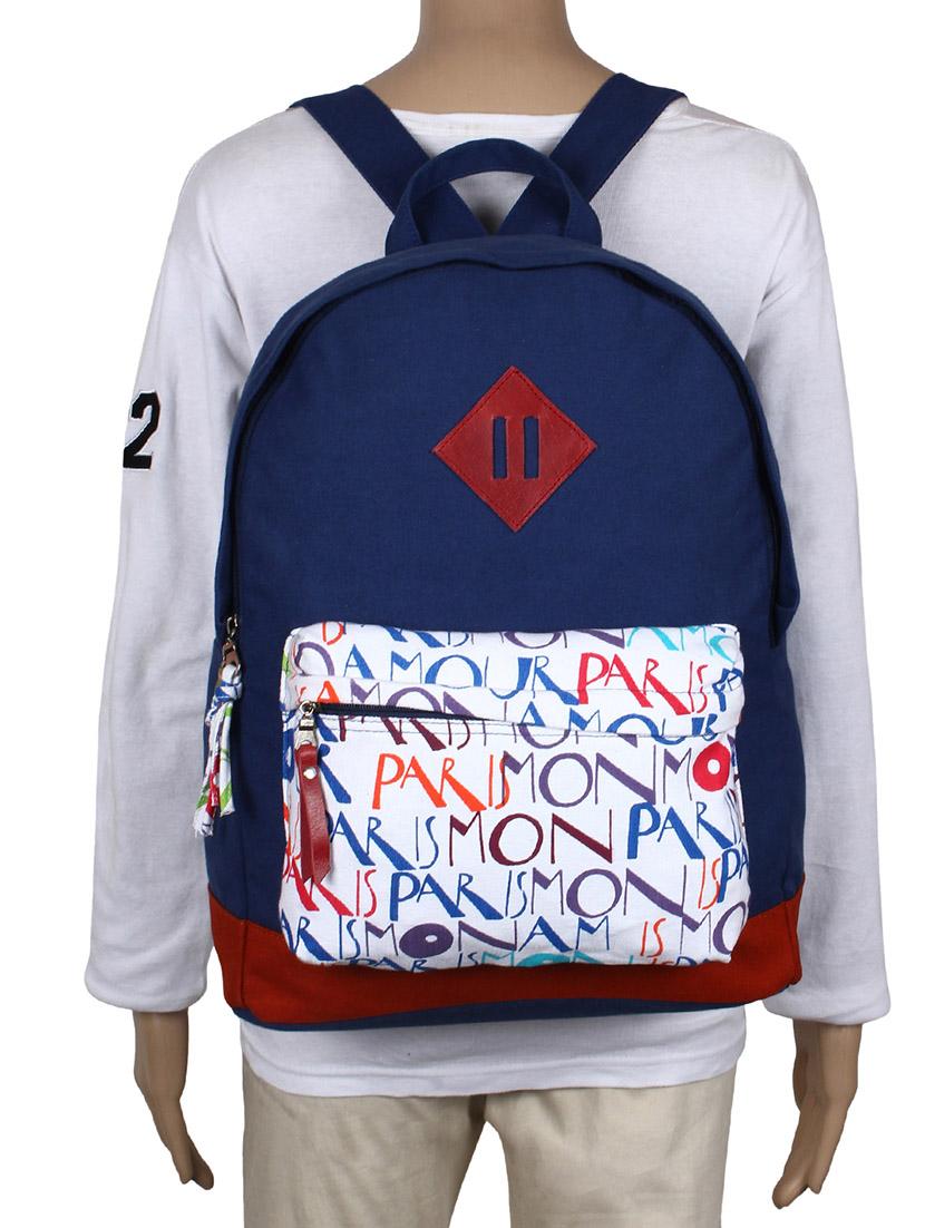 blue canvas backpack - 12083069 - Zoom Image - 6