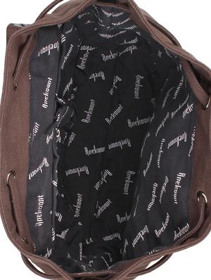 brown canvas printed backpack - 12083070 - Standard Image - 3