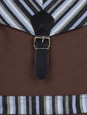 brown canvas printed backpack - 12083070 - Standard Image - 4