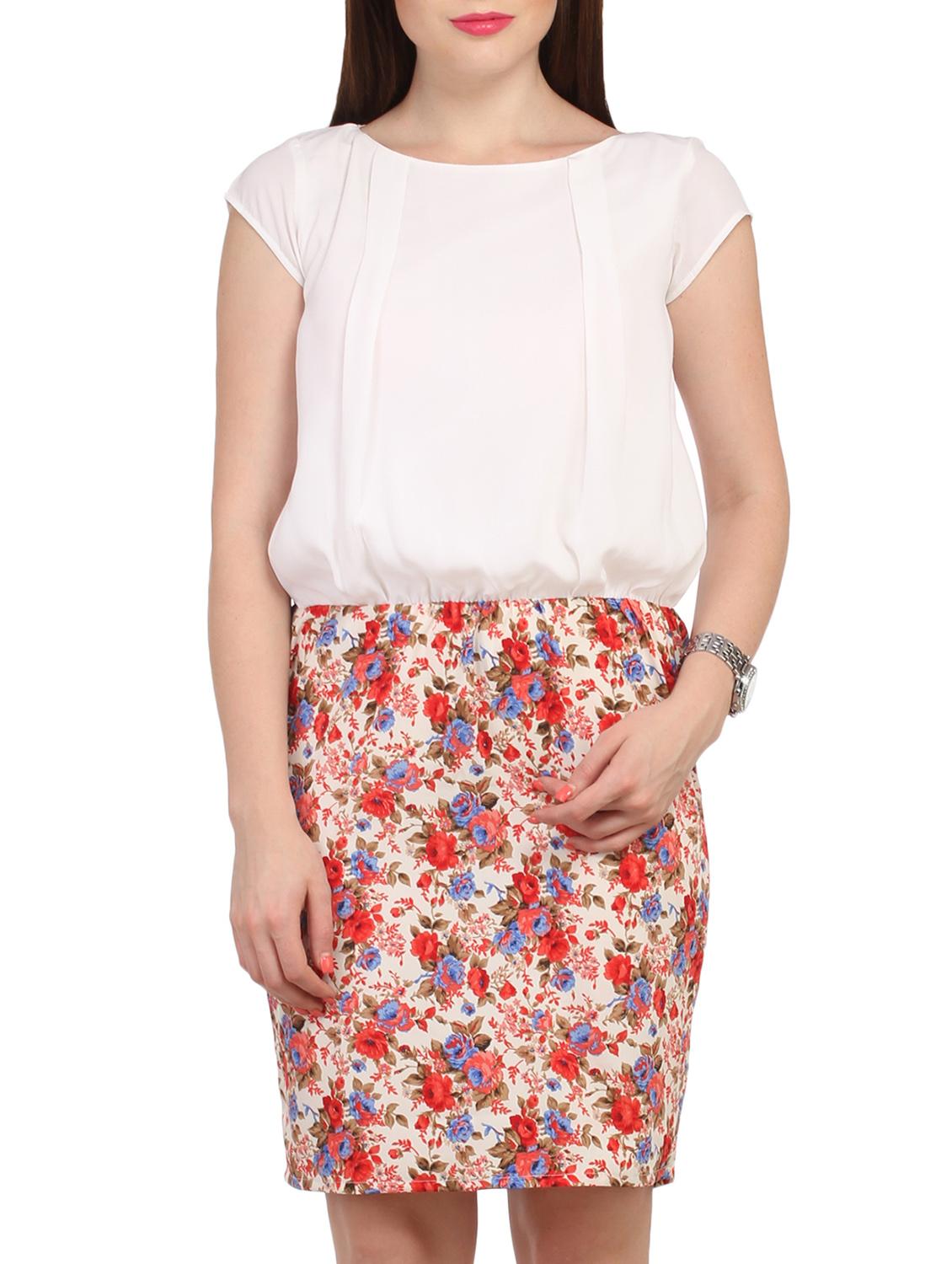 pleat detail floral blouson dress - 12084636 - Zoom Image - 1