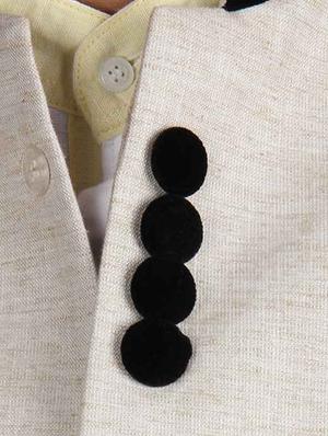 beige cotton nehru jacket - 12086094 - Standard Image - 4