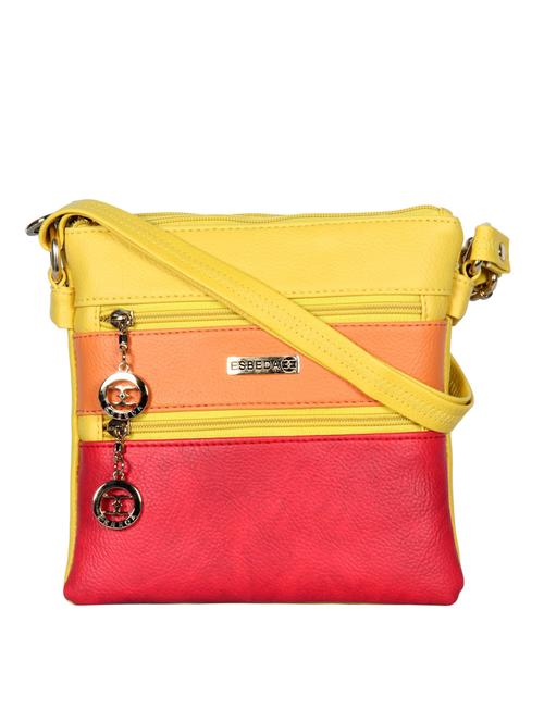 multi colored synthetic leather sling bag - 12086451 - Standard Image - 1