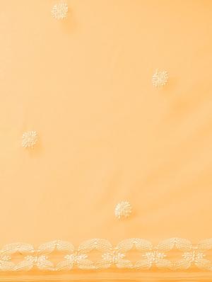 yellow faux georgette chikankari saree with blouse - 12089430 - Standard Image - 5