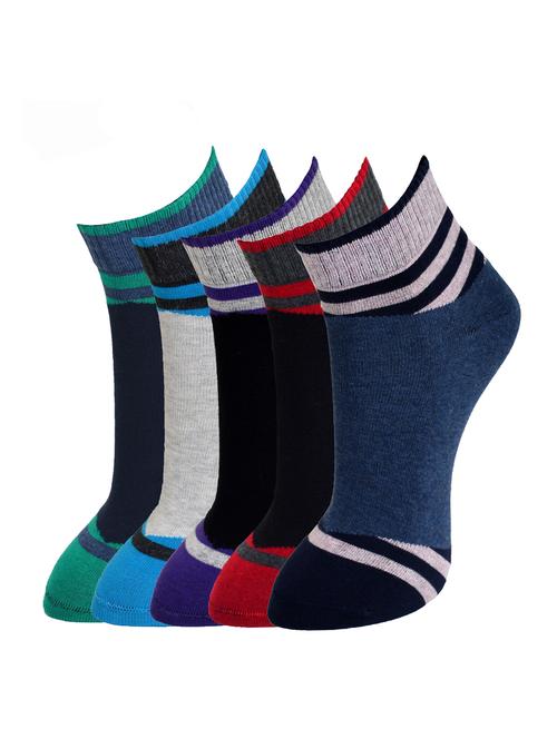multi colored cotton socks, set of 5 - 12089771 - Standard Image - 1