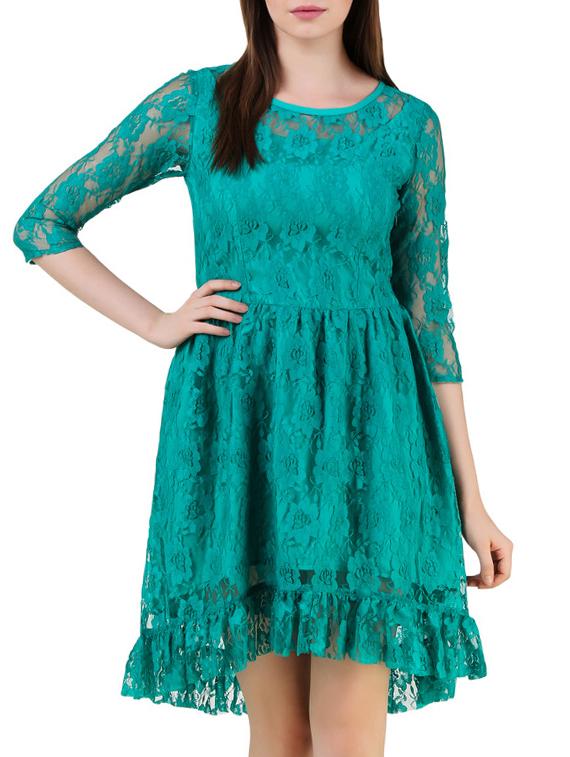 green lace dress - 12092602 - Zoom Image - 1
