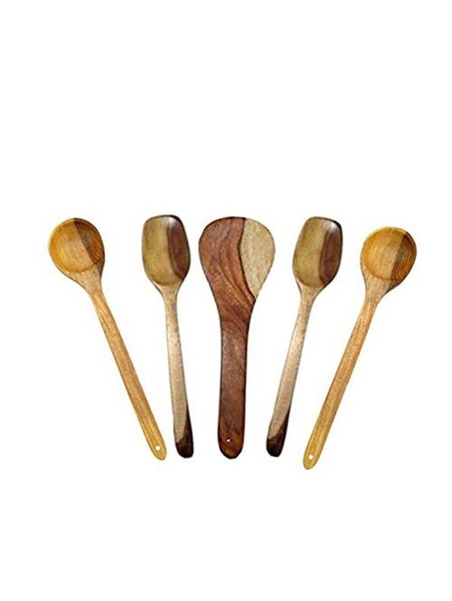 desi karigar wooden ladle set - 12096677 -  Standard Image - 0