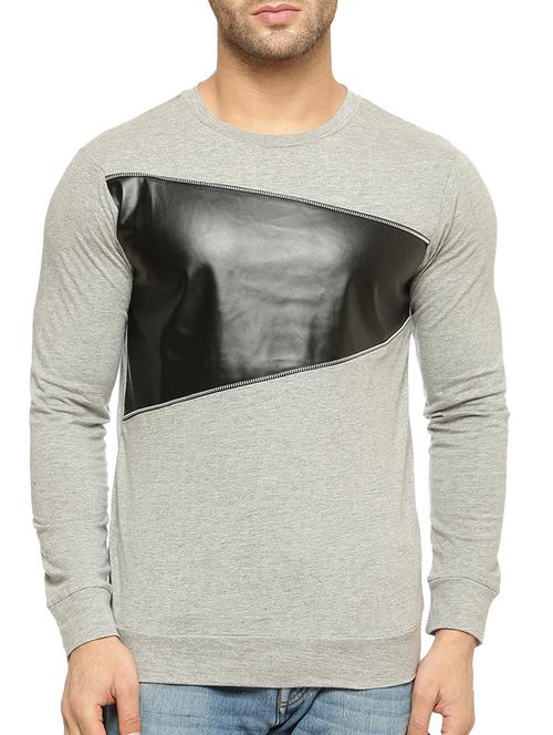 grey cotton cut and sew t-shirt - 12097555 - Standard Image - 1