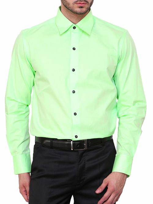 green cotton formal shirt - 12099516 - Standard Image - 1