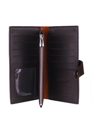 brown leatherette textured wallet - 12104808 - Standard Image - 3