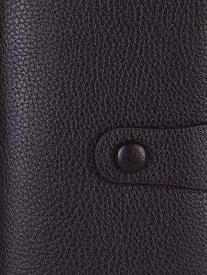 brown leatherette textured wallet - 12104808 - Standard Image - 4