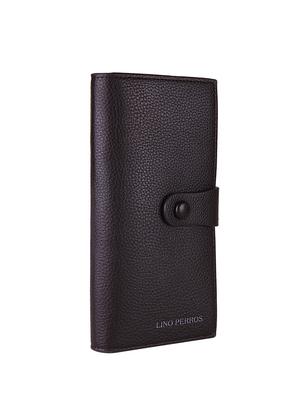 brown leatherette textured wallet - 12104808 - Standard Image - 5