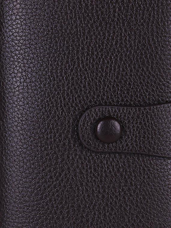 brown leatherette textured wallet - 12104808 - Zoom Image - 4