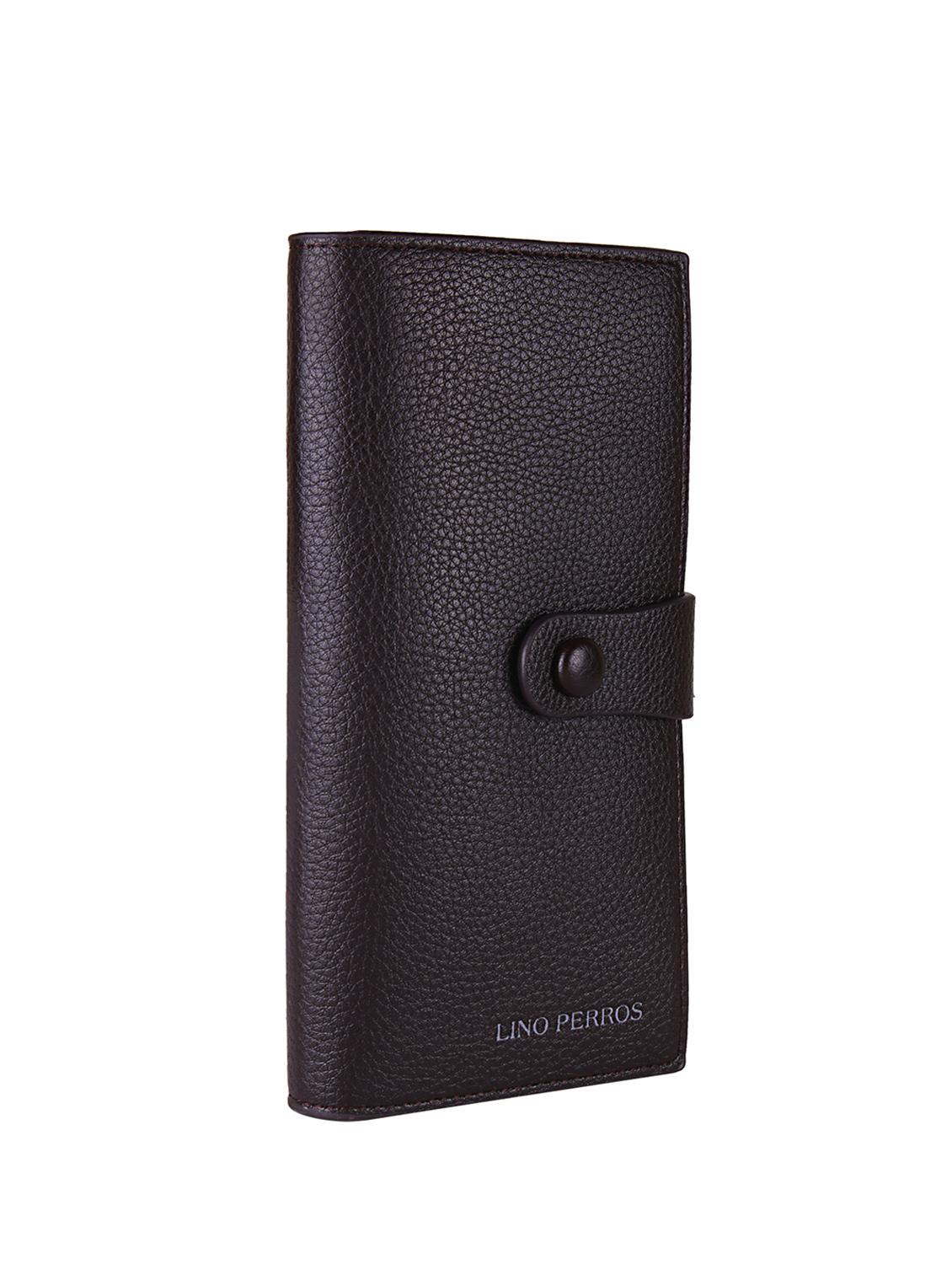 brown leatherette textured wallet - 12104808 - Zoom Image - 5