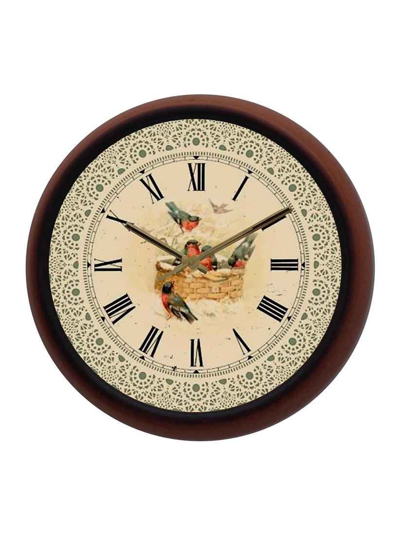 designer shape retro brown wall clock - 12104973 - Zoom Image - 1