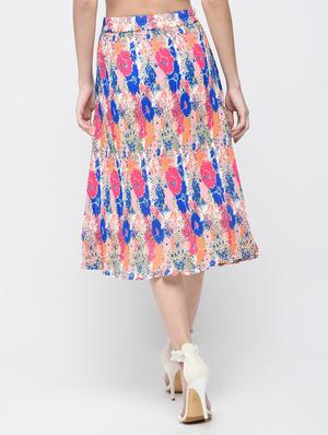 multi colored georgette aline skirts - 12107536 - Standard Image - 3