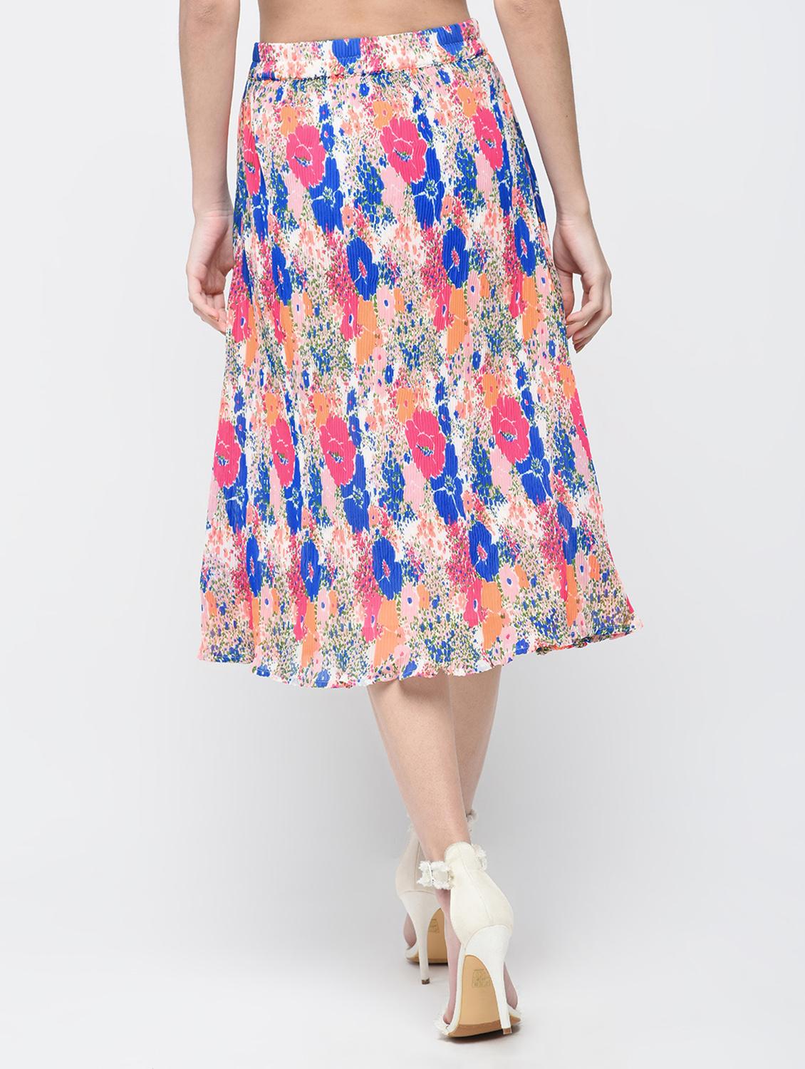 multi colored georgette aline skirts - 12107536 - Zoom Image - 3
