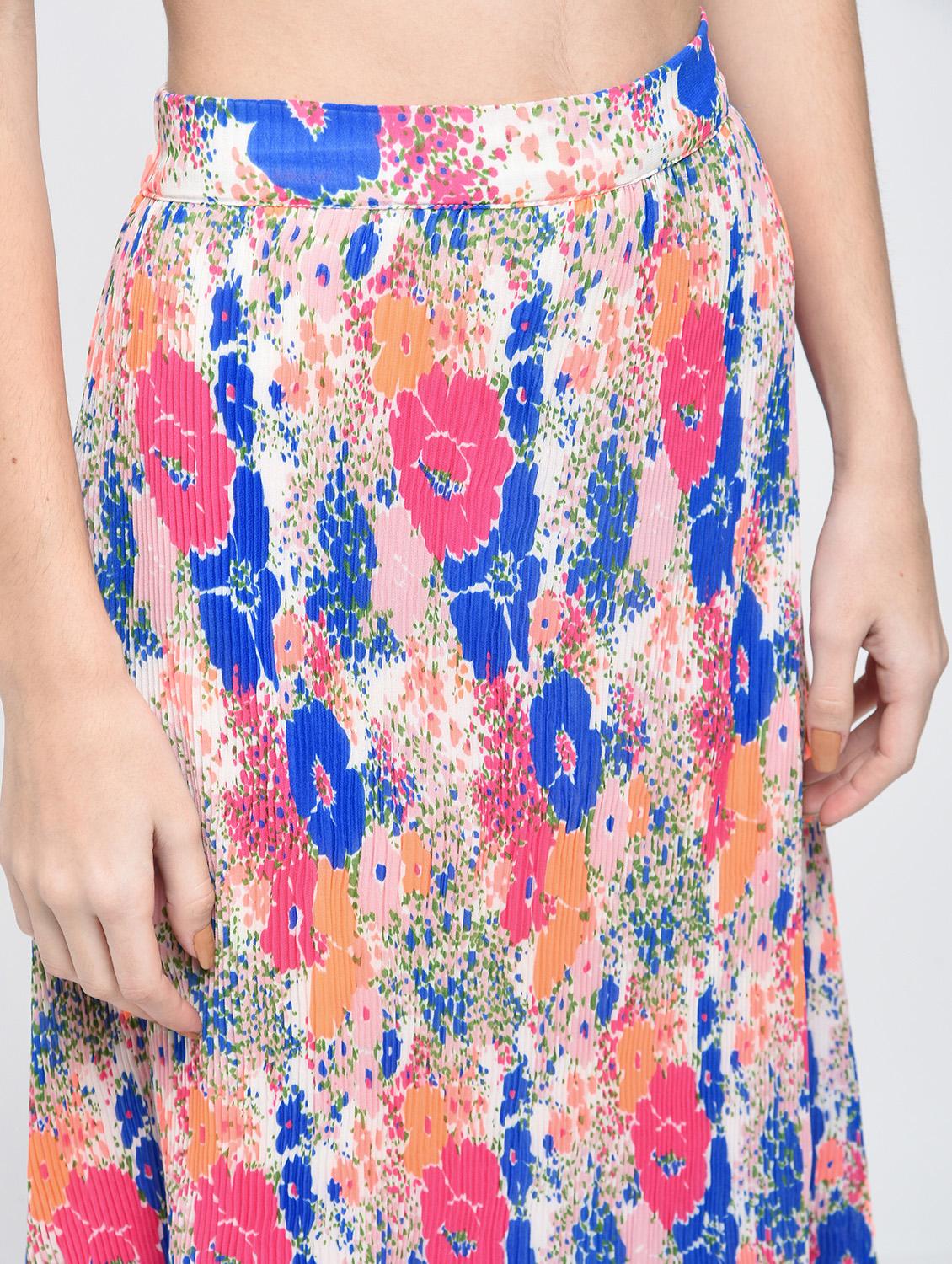 multi colored georgette aline skirts - 12107536 - Zoom Image - 5