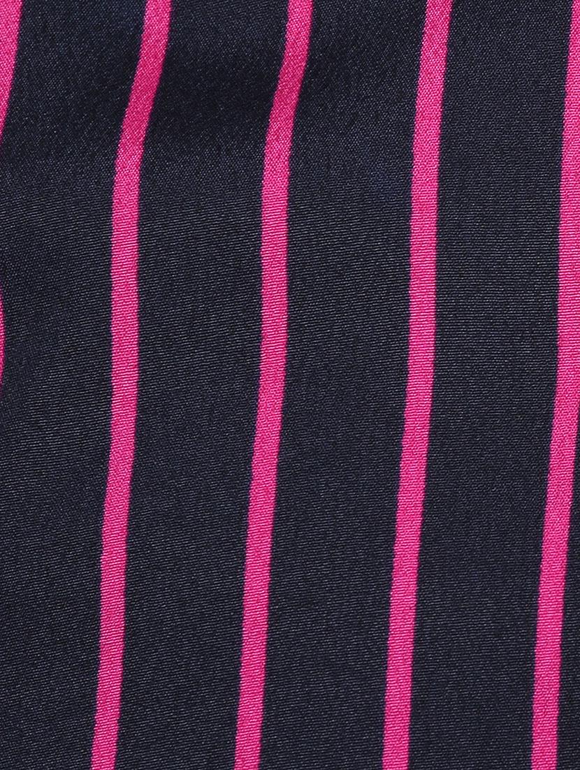 blue striped crepe regular shirt - 12107589 - Zoom Image - 4