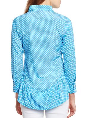 blue checkered polyester shirt - 12107816 - Standard Image - 3