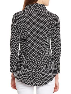 black checkered polyester shirt - 12107817 - Standard Image - 3