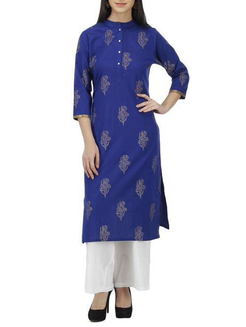 block print straight kurta - 12108458 - Very Small Image - 1