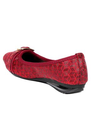 red leather ballerina - 12109303 - Standard Image - 3