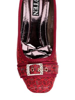 red leather ballerina - 12109303 - Standard Image - 4
