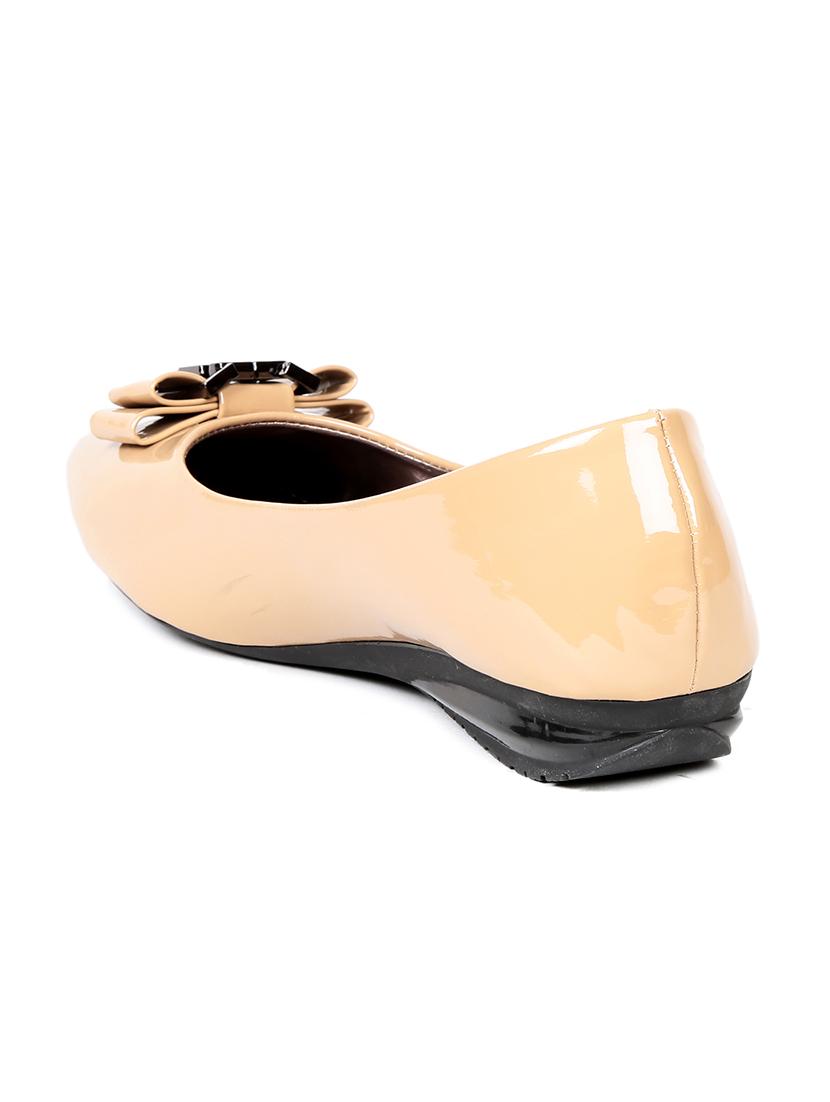 beige leather ballerina - 12109307 - Zoom Image - 3