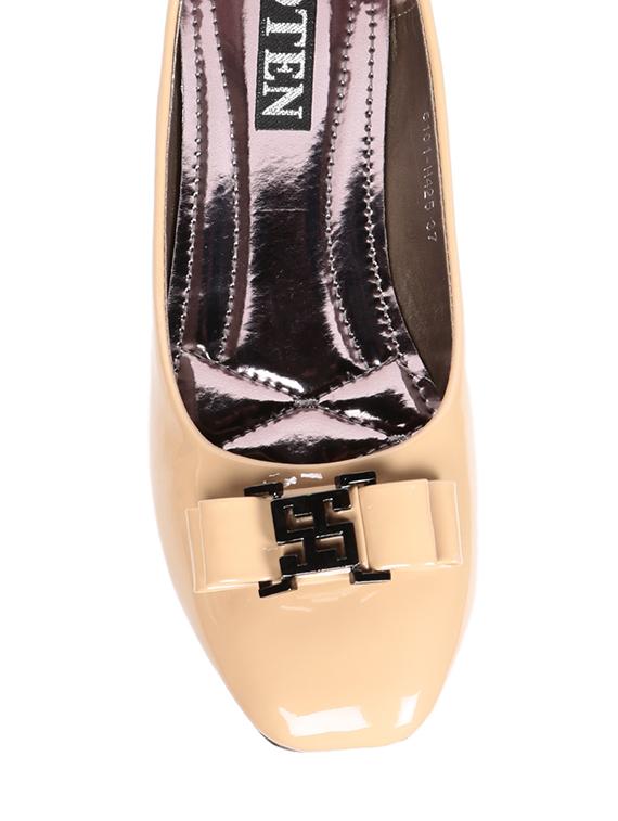 beige leather ballerina - 12109307 - Zoom Image - 4