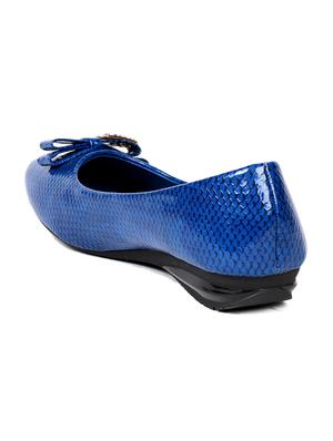blue leather ballerina - 12109309 - Standard Image - 3