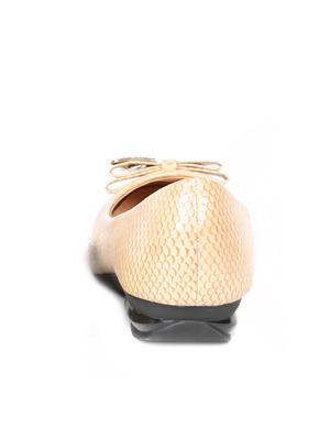 beige leather ballerina - 12109311 - Standard Image - 3