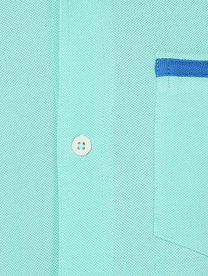 turquoise cotton casual shirt - 12114385 - Standard Image - 4