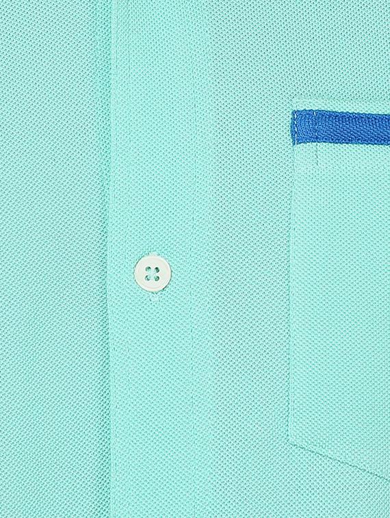 turquoise cotton casual shirt - 12114385 - Zoom Image - 4