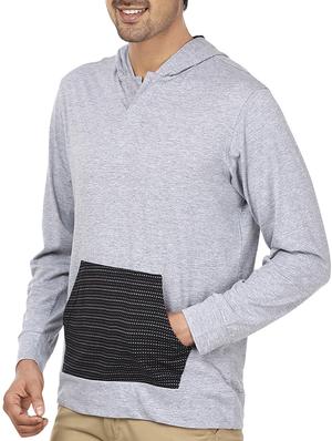 grey colour block cotton sweatshirt - 12114389 - Standard Image - 2