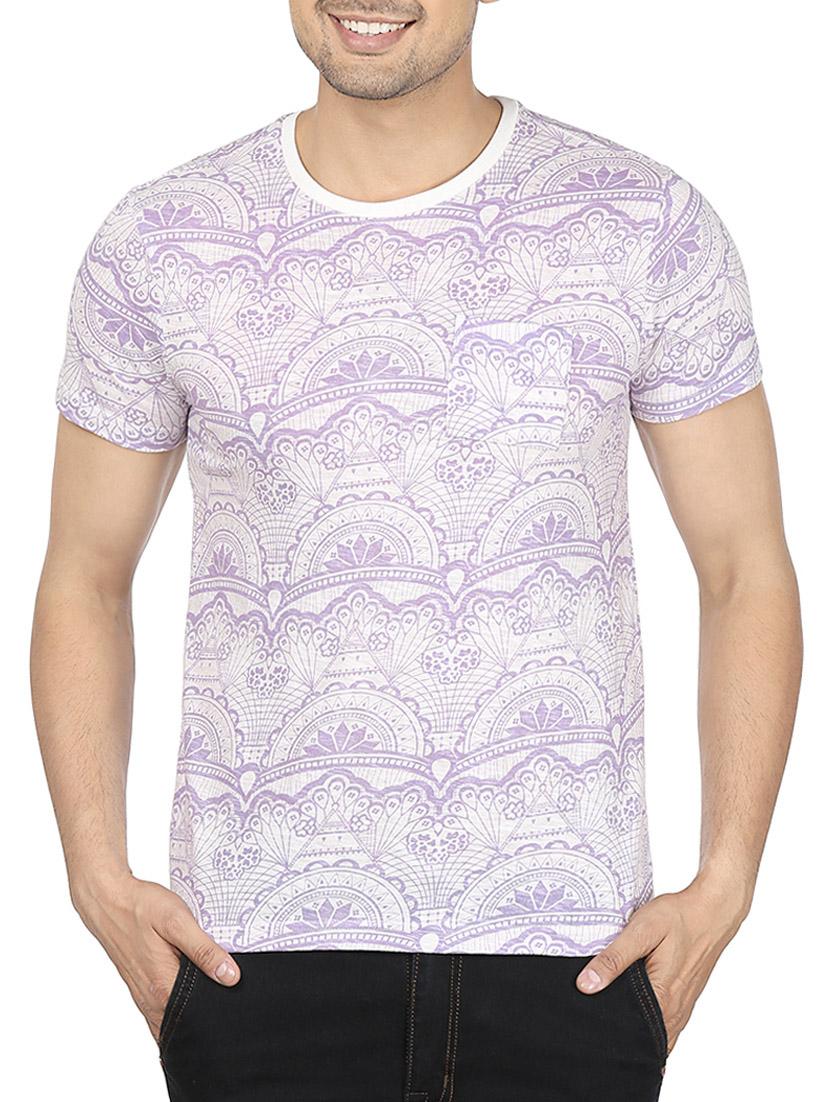 white printed cotton t-shirt - 12114395 - Zoom Image - 1