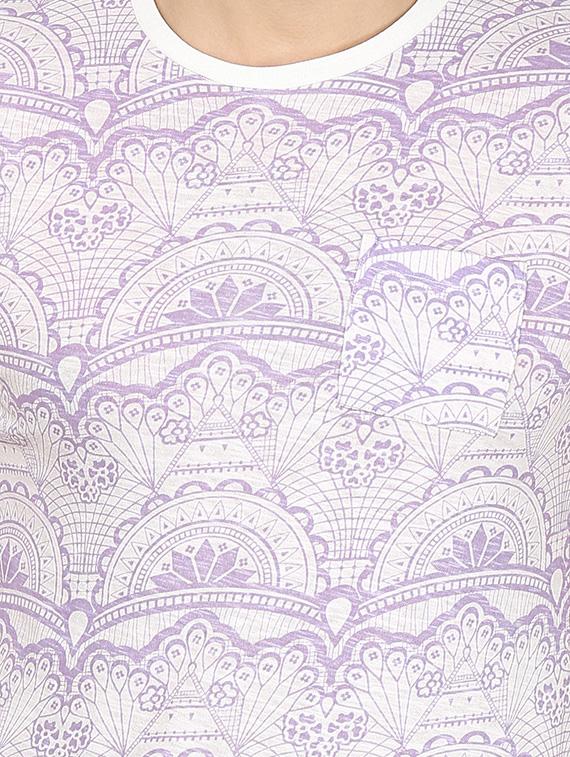 white printed cotton t-shirt - 12114395 - Zoom Image - 4