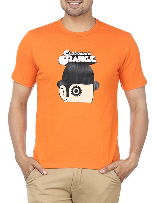 orange cotton tshirt - 12114402 - Very Small Image - 1