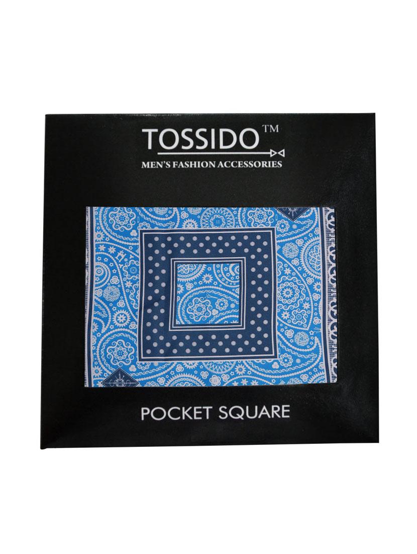 blue micro fiber pocketsquare - 12114803 - Zoom Image - 3