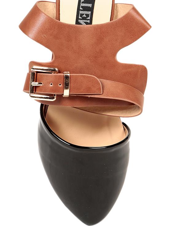 black patent leather sandal - 12115454 - Zoom Image - 4
