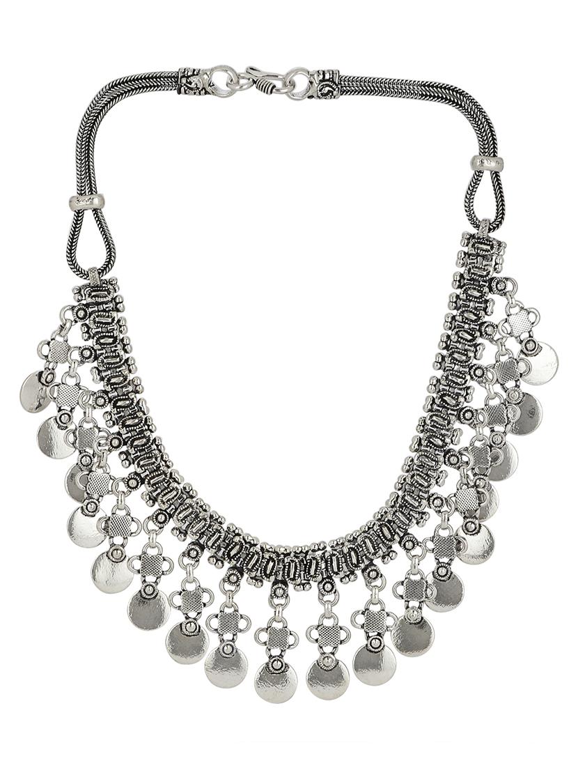 silver brass statement necklace - 12116212 - Zoom Image - 1