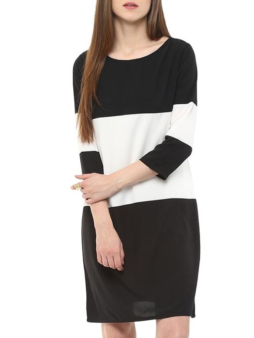 black colour block shift dress - 12116985 - Very Small Image - 1