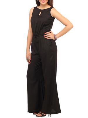 keyhole neckline drawstring jumpsuit - 12124626 - Standard Image - 2