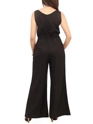 keyhole neckline drawstring jumpsuit - 12124626 - Standard Image - 3