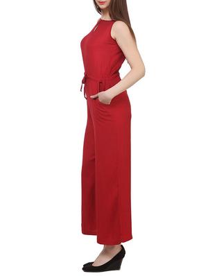 keyhole drawstring jumpsuit - 12124627 - Standard Image - 2