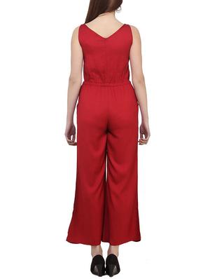 keyhole drawstring jumpsuit - 12124627 - Standard Image - 3