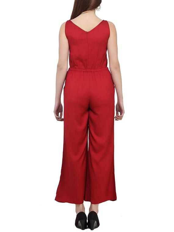 keyhole drawstring jumpsuit - 12124627 - Zoom Image - 3