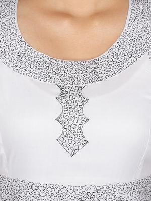 white rayon asymmetric kurta - 12127088 - Standard Image - 4